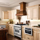 ZLINE 36" Wooden Wall Range Hood, Rustic Light, KPLL-36