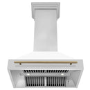 ZLINE 36"Stainless Steel Range Hood, White Matte Shell, 8654STZ-36-CB