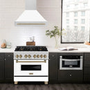 ZLINE 36"Stainless Steel Range Hood, White Matte Shell, 8654STZ-36-CB