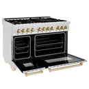 ZLINE 48" Autograph Edition Dual Fuel Range, DuraSnow, RASZ-SN-48-G