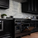 ZLINE 48" Black Stainless, Gas Burner, Electric Oven Range, RAB-48