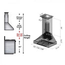 ZLINE 48" Black Stainless Steel Wall Mount Range Hood, BS655N-48