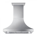 ZLINE 48" Designer Snow Stainless Finish Wall Range Hood, 8632S-48