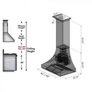 ZLINE 48" Hand-Hammered Copper Finish Wall Range Hood, 8632H-48