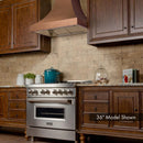 ZLINE 48" Hand-Hammered Copper Finish Wall Range Hood, 8632H-48
