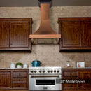 ZLINE 48" Hand-Hammered Copper Finish Wall Range Hood, 8632H-48