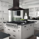 ZLINE 48" Island Range Hood in Black Stainless Steel, BSGL2iN-48