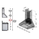 ZLINE 48" Outdoor/Indoor Stainless Steel Wall Range Hood, 667-304-48