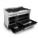 ZLINE 48" Professional Dual Fuel Range with Black Matte Door, RA-BLM-48