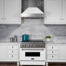 ZLINE 48" Snow Finish Wall Range Hood, White Matte Shell, 8654WM-48