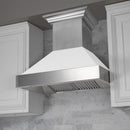 ZLINE 48" Snow Finish Wall Range Hood, White Matte Shell, 8654WM-48
