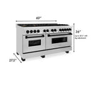 ZLINE 60" Autograph Edition, 7.4 cu. ft. Dual Fuel Range, RAZ-60-G