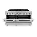 ZLINE 60" Dual Fuel Range, DuraSnow Stainless, RAS-SN-60
