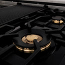 ZLINE 60" Dual Fuel Range In Stainless Steel, Brass Burners, RA-BR-60