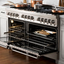 ZLINE 60" Dual Fuel Range In Stainless Steel, Brass Burners, RA-BR-60