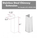 ZLINE 61" Extended Chimney and Crown, 655-4SSSS-30-304-E
