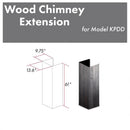 ZLINE 61" Wooden Chimney Extension, Ceilings up to 12 ft. (KPDD-E)
