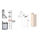 ZLINE 61" Wooden Chimney Extension for Ceilings up to 12.5', KBUF-E