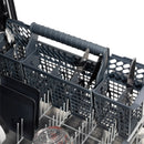 ZLINE Autograph 24" Dishwasher White Door, Black Handle DWMTZ-WM-24-MB