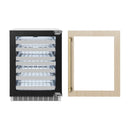 ZLINE Autograph 24 in. Dual Zone 44 Bottle Wine Cooler With Panel Ready Glass Door And Champagne Bronze Handle RWDPOZ-24-CB