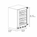ZLINE Autograph 24 in. Dual Zone 44 Bottle Wine Cooler With Panel Ready Glass Door And Champagne Bronze Handle RWDPOZ-24-CB