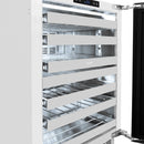 ZLINE Autograph 24 in. Dual Zone 44 Bottle Wine Cooler With Stainless Steel Glass Door And Polished Gold Handle RWDOZ-GS-24-G