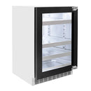 ZLINE Autograph Edition 24 in. Touchstone 151 Can Beverage Fridge With Panel Ready Glass Door And Polished Gold Handle RBSPOZ-24-G