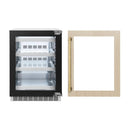 ZLINE Autograph Edition 24 in. Touchstone 151 Can Beverage Fridge With Panel Ready Glass Door And Polished Gold Handle RBSPOZ-24-G