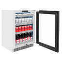 ZLINE Autograph Edition 24 in. Touchstone 151 Can Beverage Fridge With Panel Ready Glass Door And Polished Gold Handle RBSPOZ-24-G