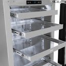 ZLINE Autograph Edition 24 in. Touchstone 151 Can Beverage Fridge With Panel Ready Glass Door And Polished Gold Handle RBSPOZ-24-G