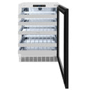 ZLINE Autograph Edition 24 in. Touchstone Dual Zone 44 Bottle Wine Cooler With Panel Ready Glass Door And Matte Black Handle RWDPOZ-24-MB