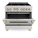 ZLINE Autograph Edition 36" Dual Fuel Range, Gold Accents, RAZ-36-G