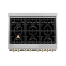 ZLINE Autograph Edition 36" Dual Fuel Range, Gold Accents, RAZ-36-G