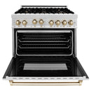 ZLINE Autograph Edition 36" Dual Fuel Range, Gold Accents, RAZ-36-G