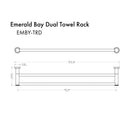 ZLINE Emerald Bay Double Towel Rail EMBY-TRD-MB