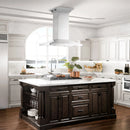 Zline Island Mount Range Hood in Stainless Steel with Built-in ZLINE CrownSound™ Bluetooth Speakers GL2iCRN-BT-36