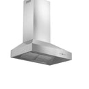 ZLINE Professional Convertible Vent Wall Mount Range Hood in Stainless Steel with Crown Molding 667CRN-30