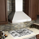 ZLINE Professional Convertible Vent Wall Mount Range Hood in Stainless Steel with Crown Molding 667CRN-30
