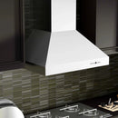 ZLINE Professional Convertible Vent Wall Mount Range Hood in Stainless Steel with Crown Molding 667CRN-30