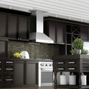 ZLINE Professional Convertible Vent Wall Mount Range Hood in Stainless Steel with Crown Molding 667CRN-30