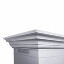 ZLINE Professional Convertible Vent Wall Mount Range Hood in Stainless Steel with Crown Molding 667CRN-42