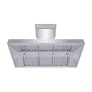 ZLINE Professional Convertible Vent Wall Mount Range Hood in Stainless Steel with Crown Molding 667CRN-42