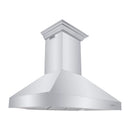 ZLINE Professional Convertible Vent Wall Mount Range Hood in Stainless Steel with Crown Molding 667CRN-42