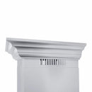 ZLINE Professional Convertible Vent Wall Mount Range Hood in Stainless Steel with Crown Molding 667CRN-42