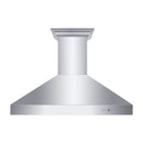 ZLINE Professional Convertible Vent Wall Mount Range Hood in Stainless Steel with Crown Molding 667CRN-42