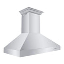 ZLINE Professional Convertible Vent Wall Mount Range Hood in Stainless Steel with Crown Molding 667CRN-42