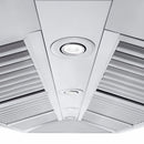 ZLINE Professional Convertible Vent Wall Mount Range Hood in Stainless Steel with Crown Molding 667CRN-42