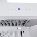 ZLINE Professional Convertible Vent Wall Mount Range Hood in Stainless Steel with Crown Molding 667CRN-42