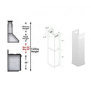 ZLINE Short Chimney Pieces for 7'-8' Ceilings, SK-696-304