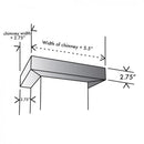ZLINE Vented Crown Molding Profile 6 for Wall Range Hood, CM6V-KBCC